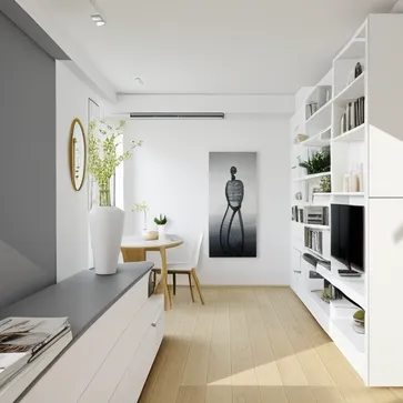 living room,modern minimalism style,sunny