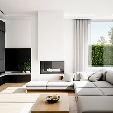 modern minimalism style,sunny,luxury,living room