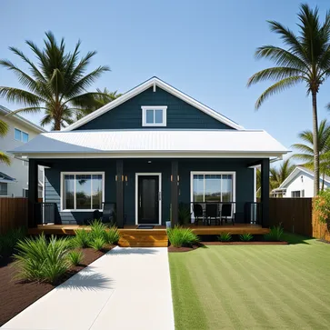 create a simple beachfront property that represents the colour black